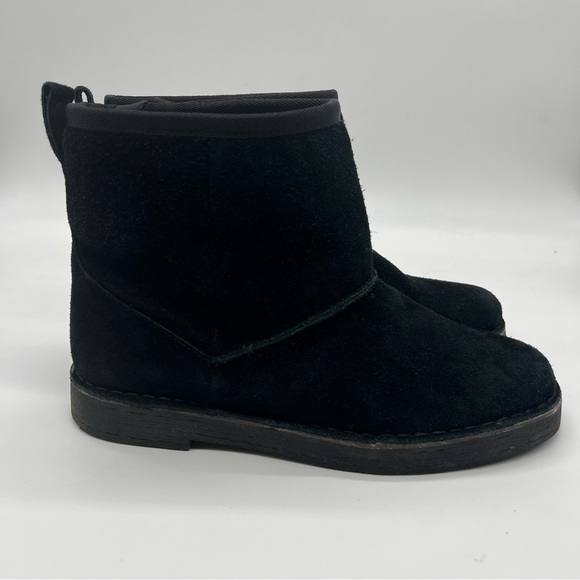 Clarks Womens Drafty Day Black Suede Mid Calf Boots Size 8.5 Cushion Soft - Picture 4 of 10
